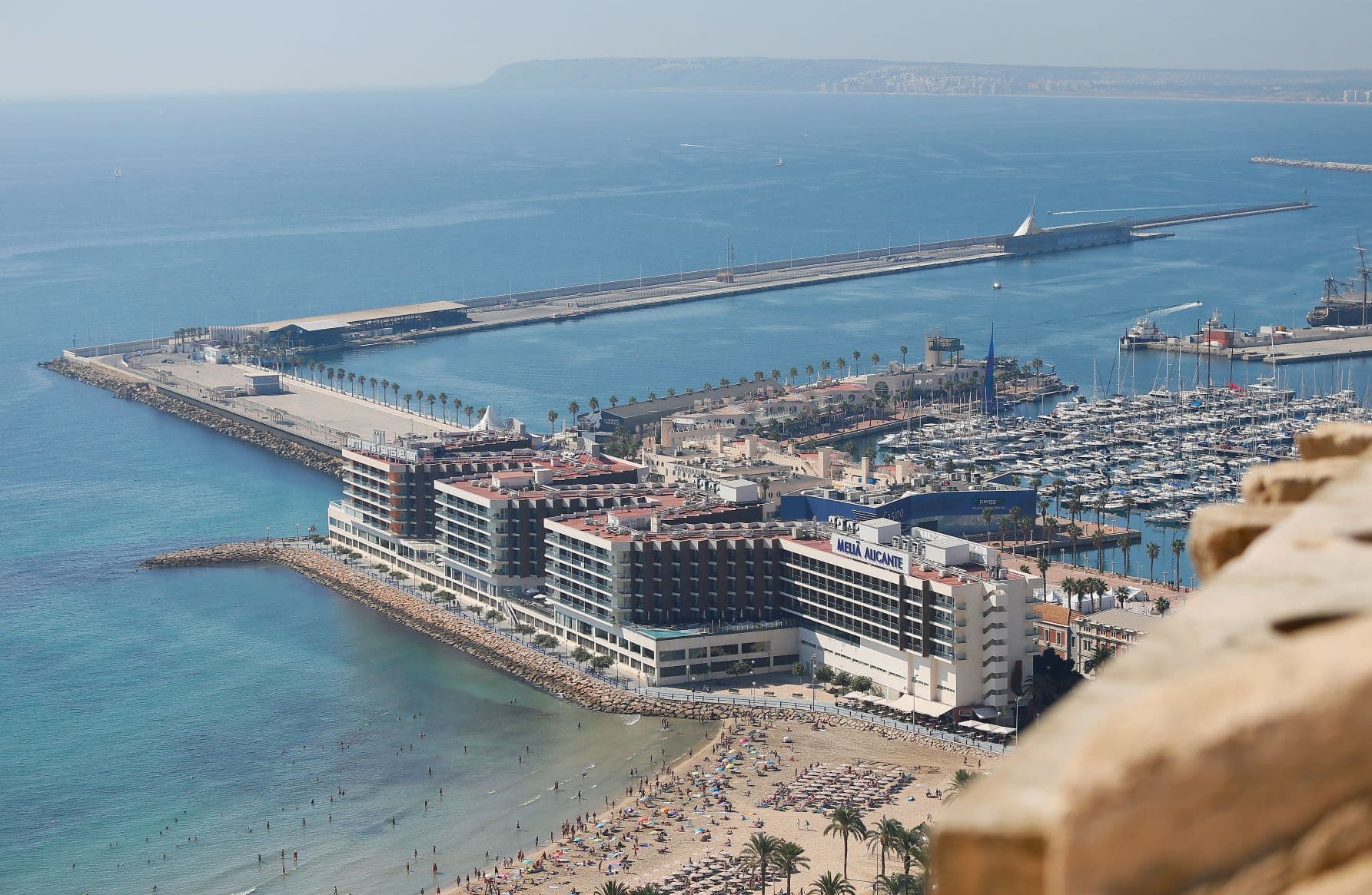 Aerial view of the Port of Alicante area where the new superyacht marina will be located